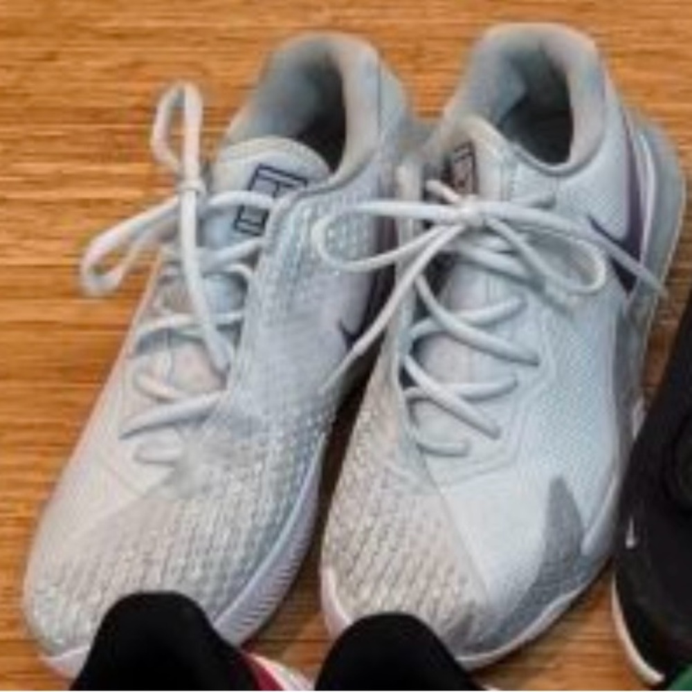 Nike Light Gray and White Athletic Shoes